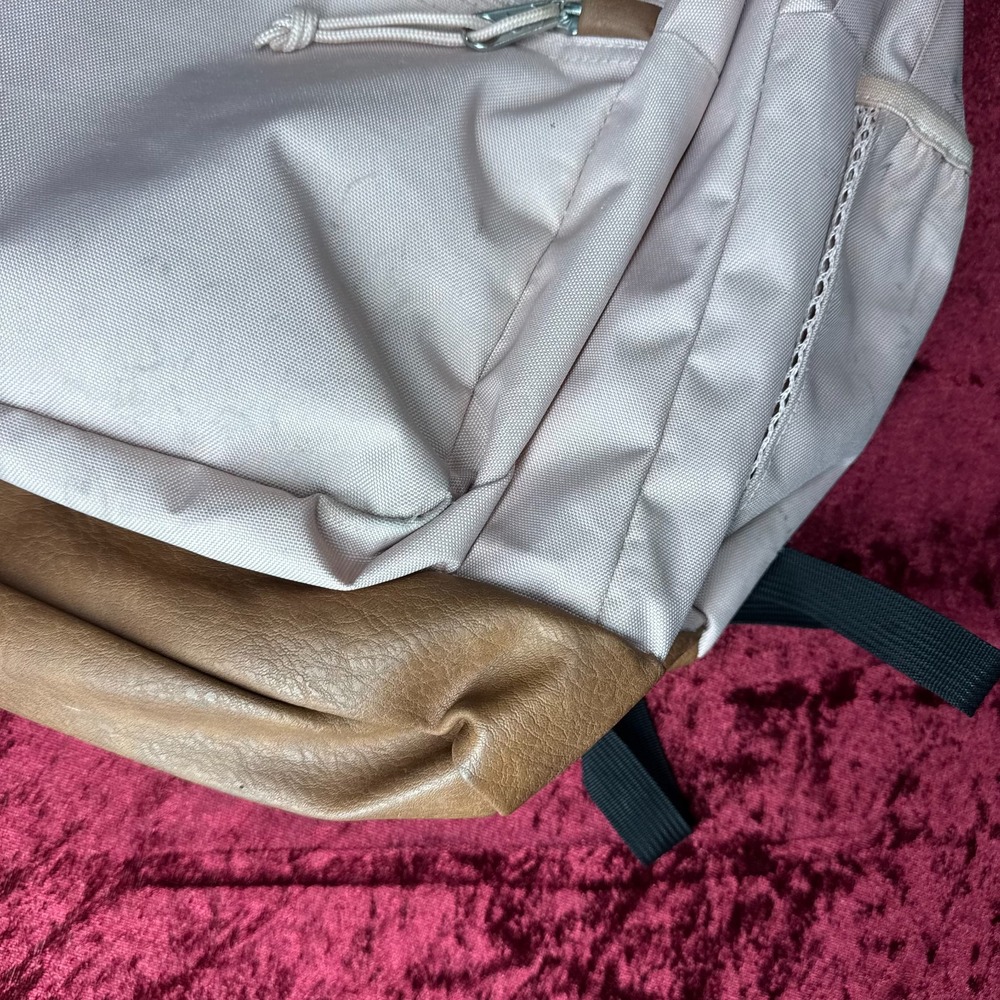 JanSport Cool Student Backpack Mens Light Pink Brown Adjustable Strap For Laptop - Picture 3 of 4